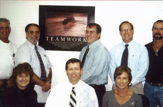 Back Row (left to right): Geno Ferretti, Paul Stewart, Mike Lapinski, Mike Moran, David Humphrey Front Row (left to right): Karen Stevens, William Chivers, Alice LaFace 
